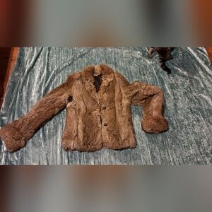 Vintage 1960s rabbit fur coat